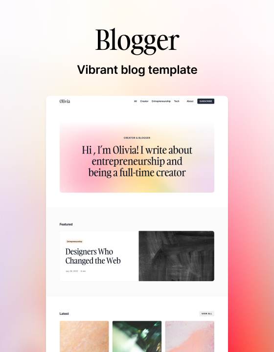 Blogger - New Technology Webflow Template