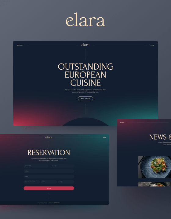 Elara - New Restaurant Webflow Template