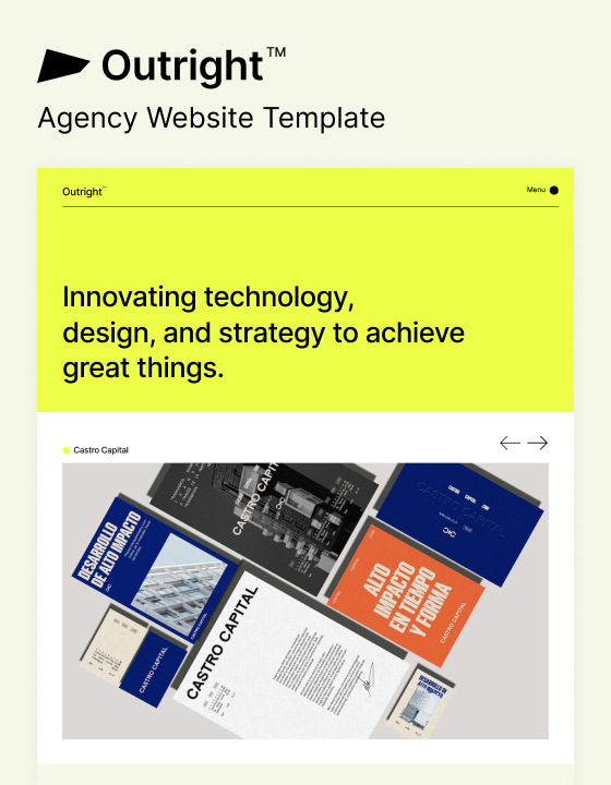 Outright - New Agency Webflow Template