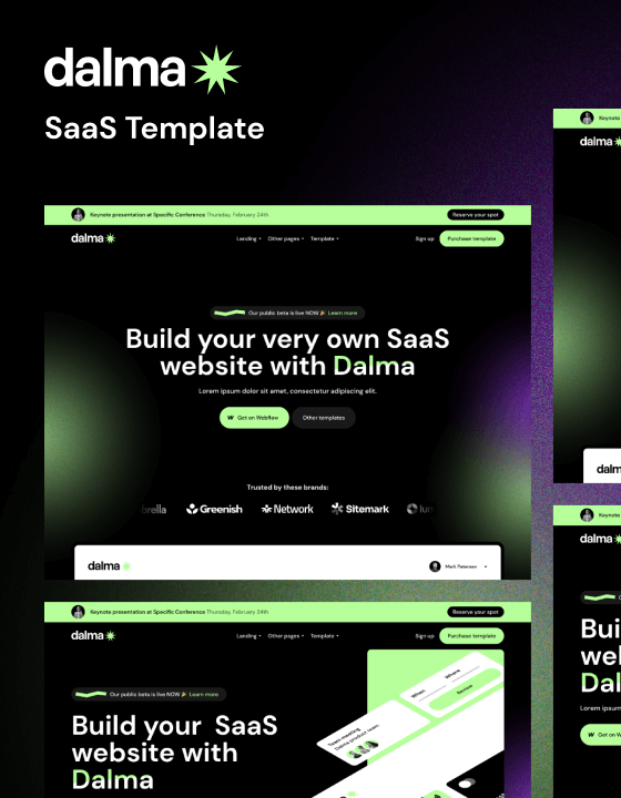 Dalma - New SaaS Webflow Template