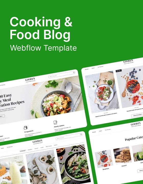 Goodzy - New Food Webflow Template
