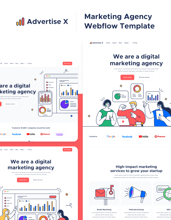 Advertise X - New Consulting Webflow Template