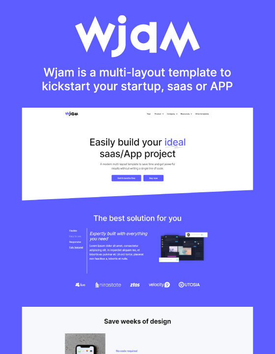 Wjam - New SaaS Webflow Template