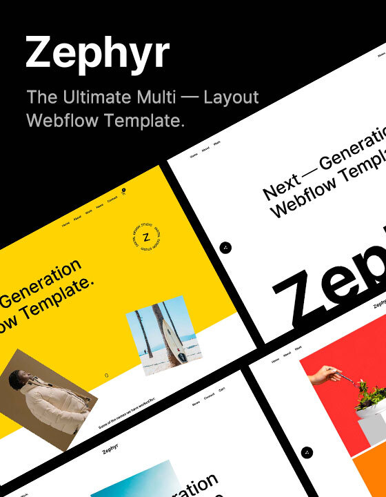 Zephyr - New Agency Webflow Template
