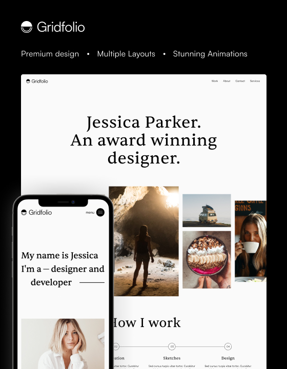Gridfolio - New Portfolio Webflow Template