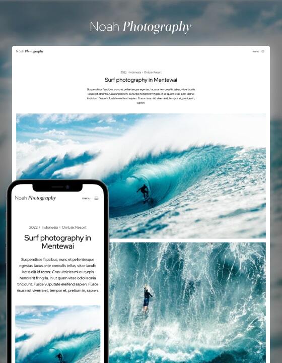 Noah - New Photography Webflow Template