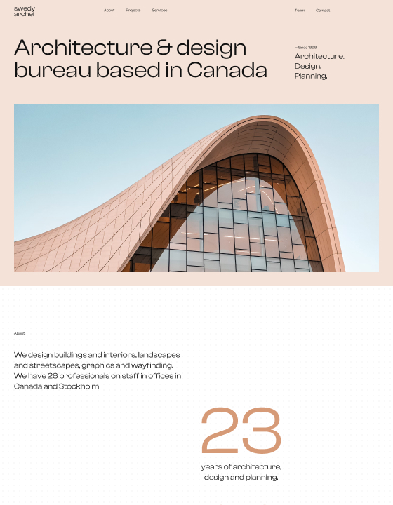 Swedy Archei - New Architecture Webflow Template