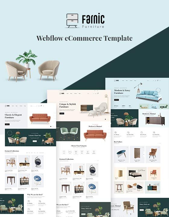 Farnic - New Furniture Webflow Template