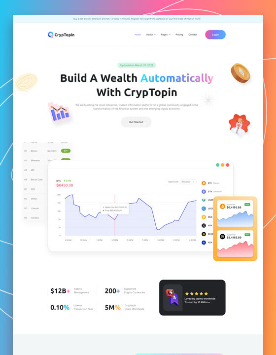 CrypTopin - New Finance Webflow Template
