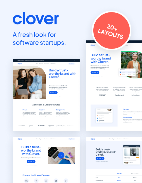Clover - New SaaS Webflow Template
