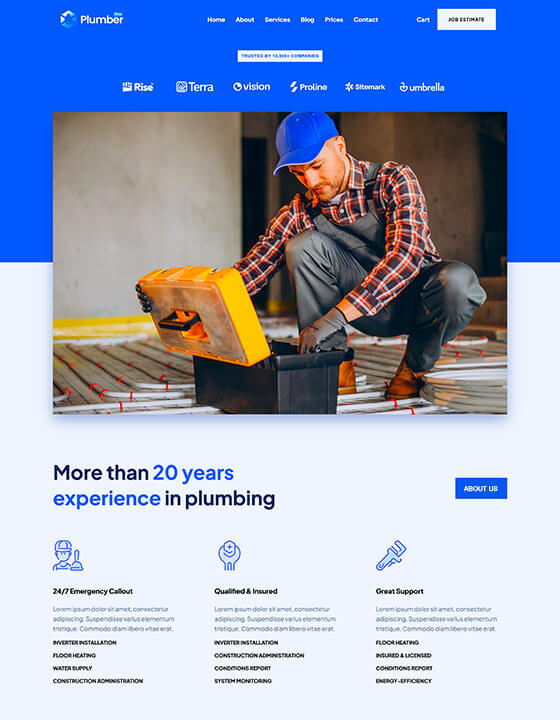Plumber - New Construction Webflow Template