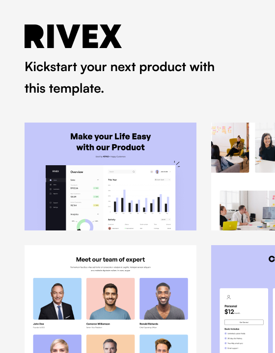 Rivex - New SaaS Webflow Template