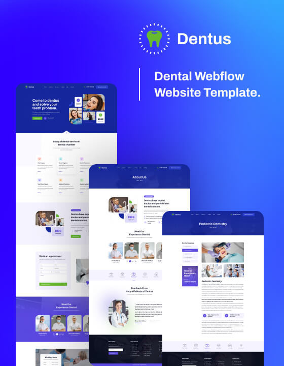 Dentus - New Dentist Webflow Template