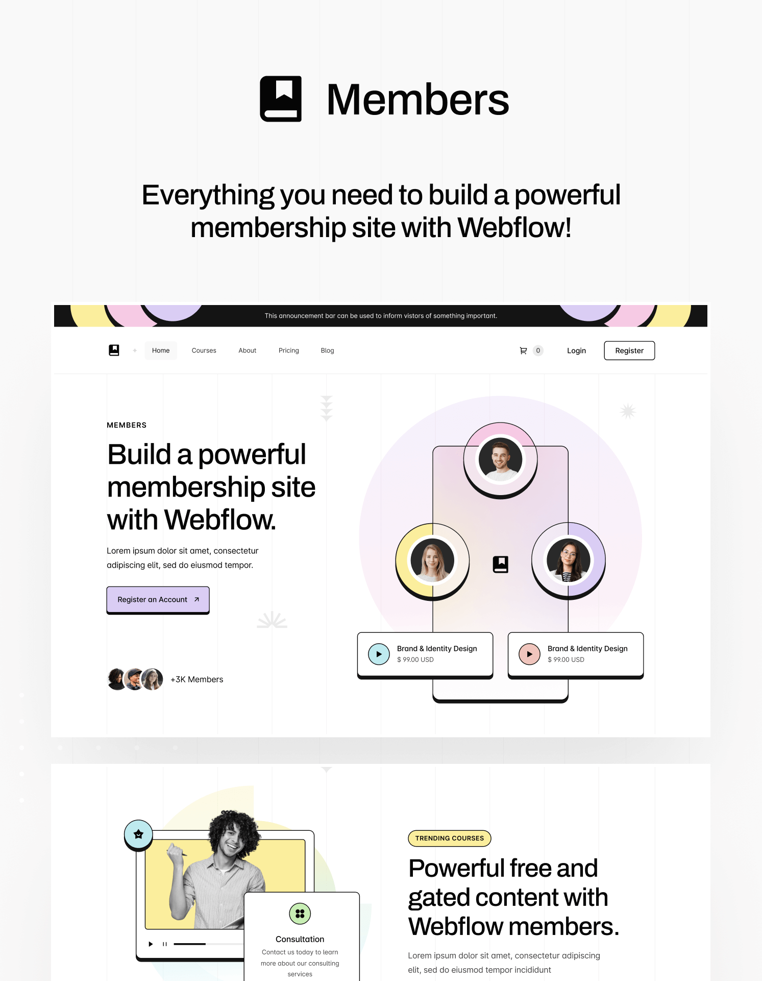 Members - New Small Business Webflow Template
