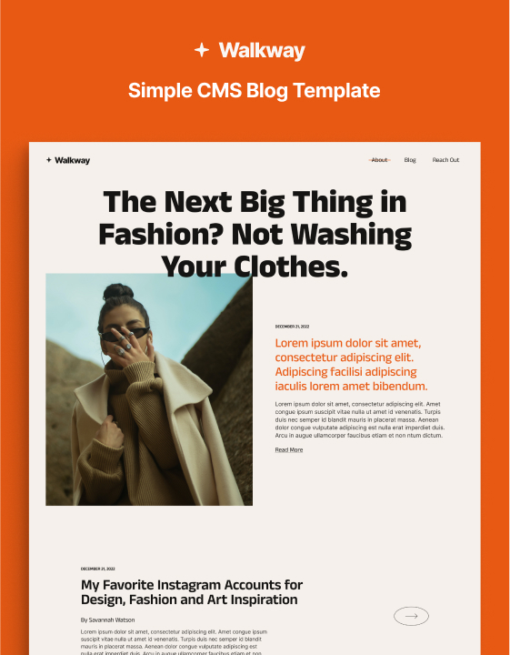Walkway - New Fashion Webflow Template