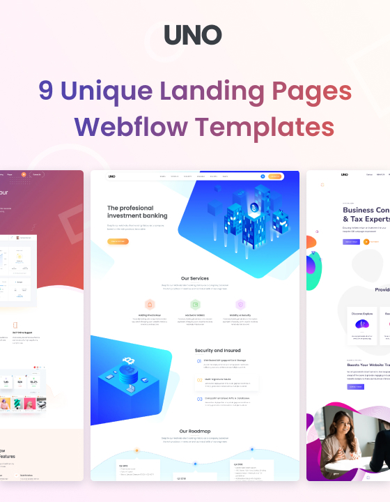 Uno 128 - New Landing page Webflow Template