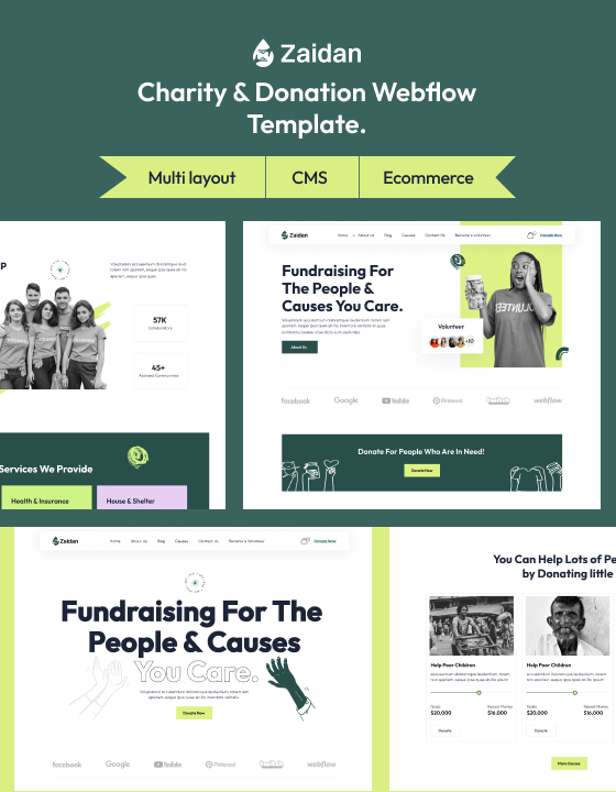 Zaidan - New Charity Webflow Template