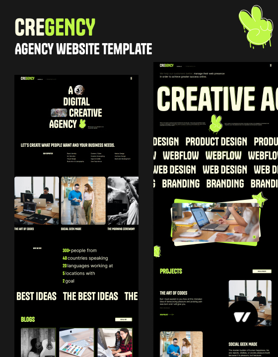 Cregency - New Agency Webflow Template