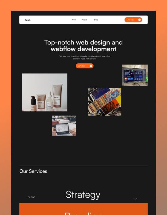 GOAT - New Agency Webflow Template