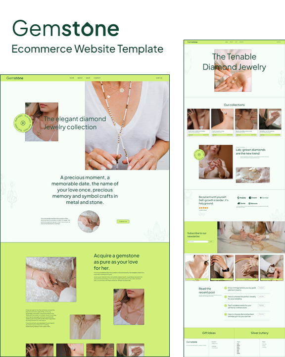 Gemstone - New Jewelry Webflow Template