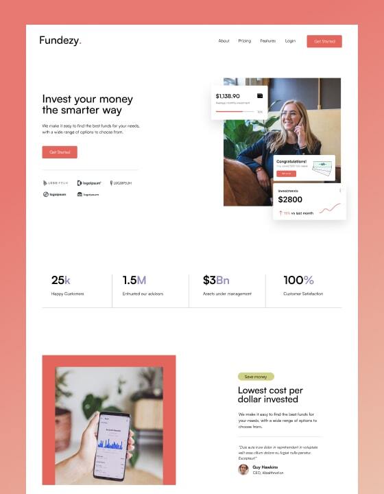 Fundezy - New Startup Webflow Template