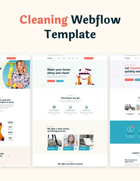 Cleaning 128 - New Small Business Webflow Template