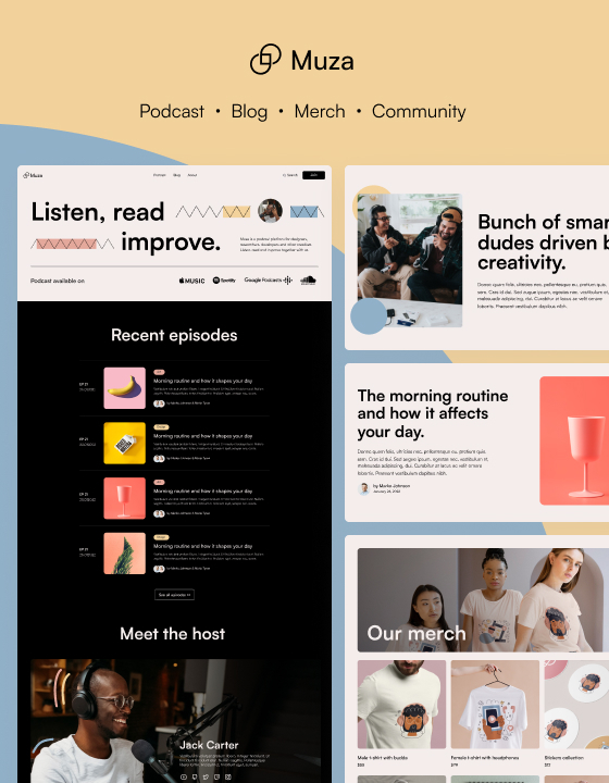 Muza - New Podcast Webflow Template
