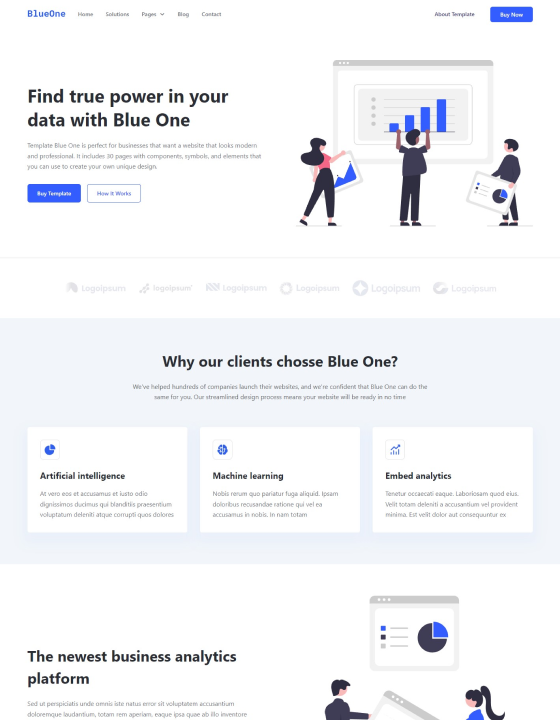 BlueOne - New SaaS Webflow Template