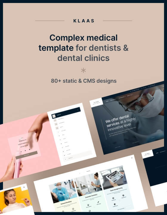 Klaas - New Dentist Webflow Template