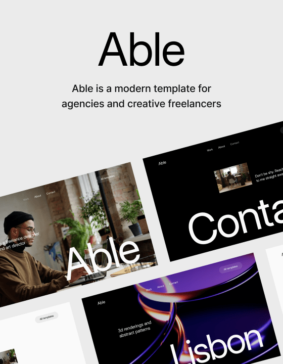 Able - New Portfolio Webflow Template