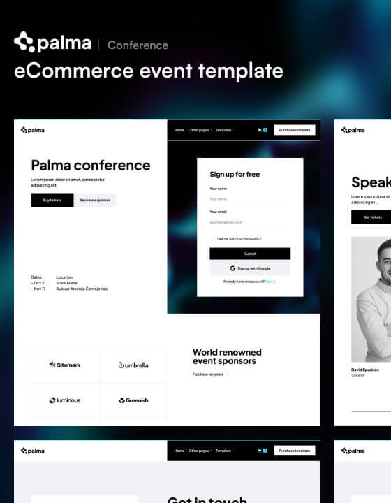 Palma - New Event Webflow Template