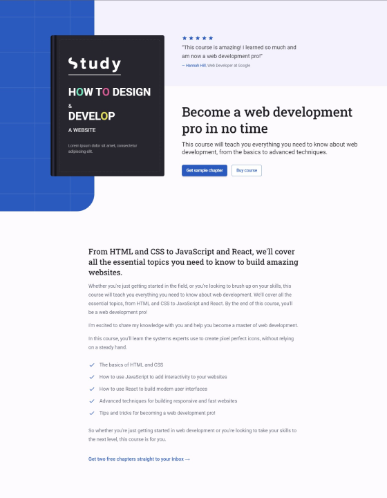 Study - New Book Webflow Template