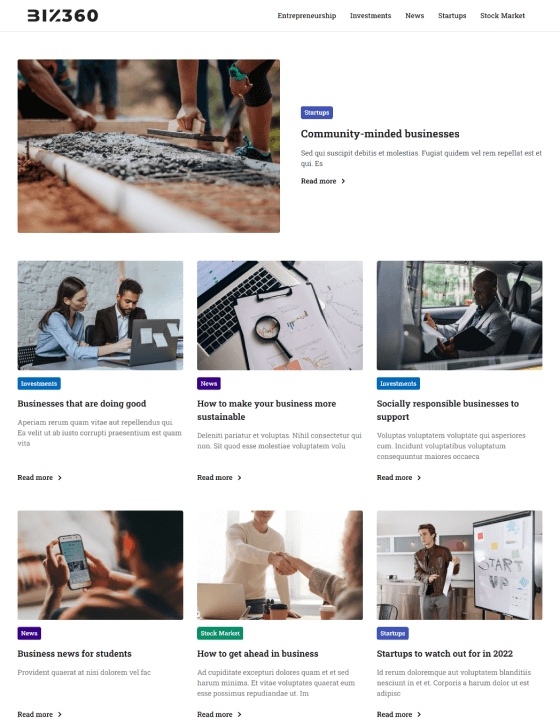 Biz360 - New News Webflow Template