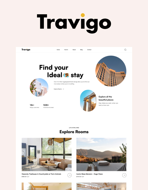 Travigo - New Hotel Webflow Template