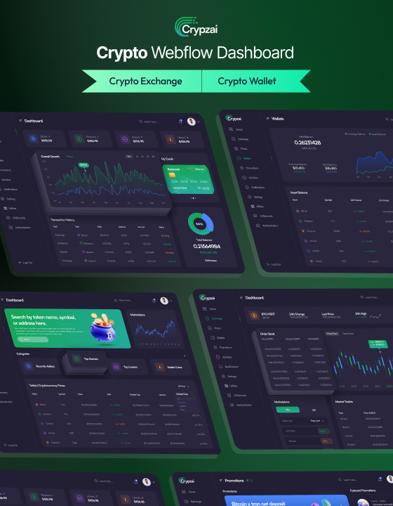 Crypzai - New Dashboard Webflow Template