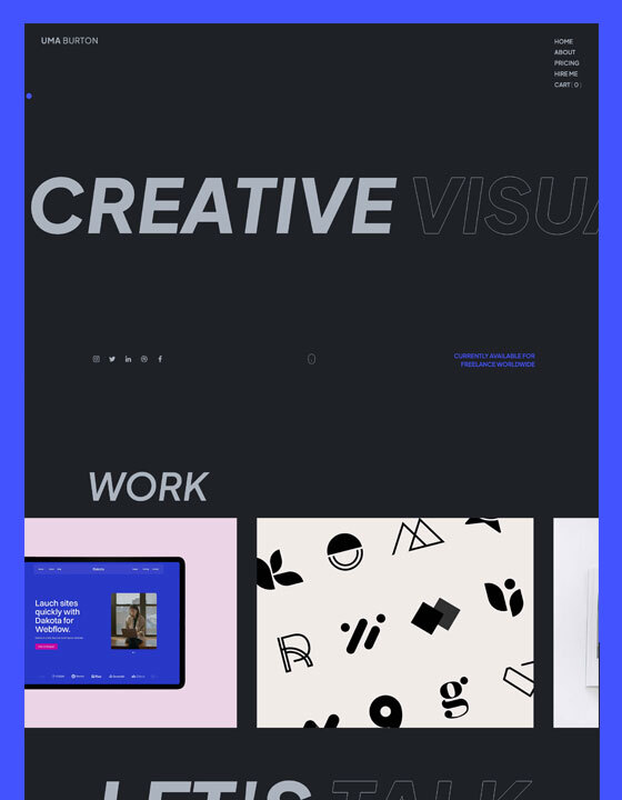 UMA - New Portfolio Webflow Template