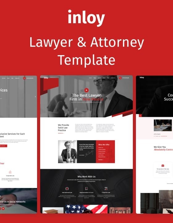 Inloy 128 - New Attorney Webflow Template