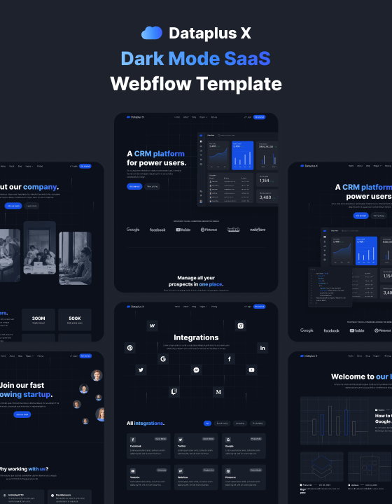 Dataplus X - New Software Webflow Template