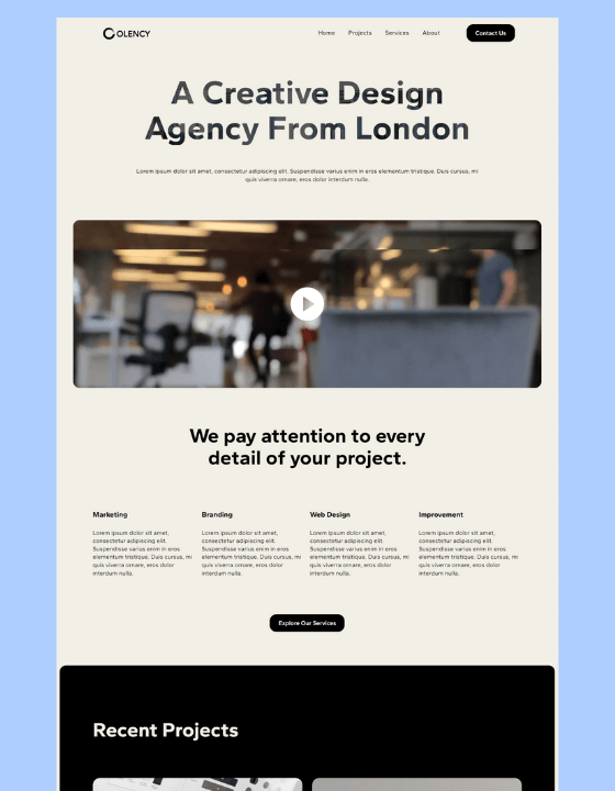Olency - New Agency Webflow Template