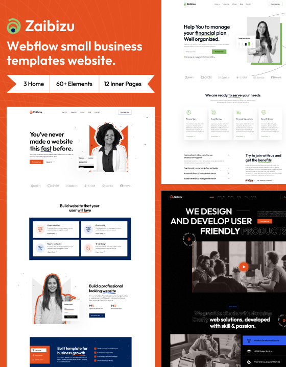 Zaibizu - New Business Webflow Template