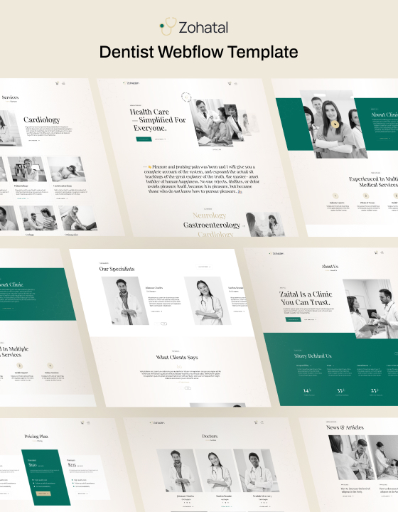 Zohatal - New Dentist Webflow Template