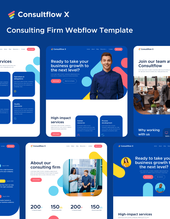 Consultflow X - New Consulting Webflow Template