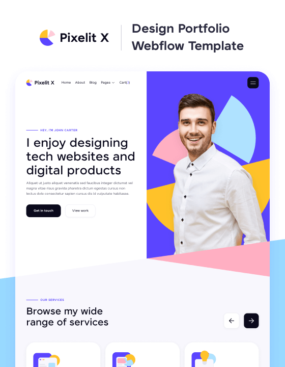 Pixelit X - New Designer Webflow Template