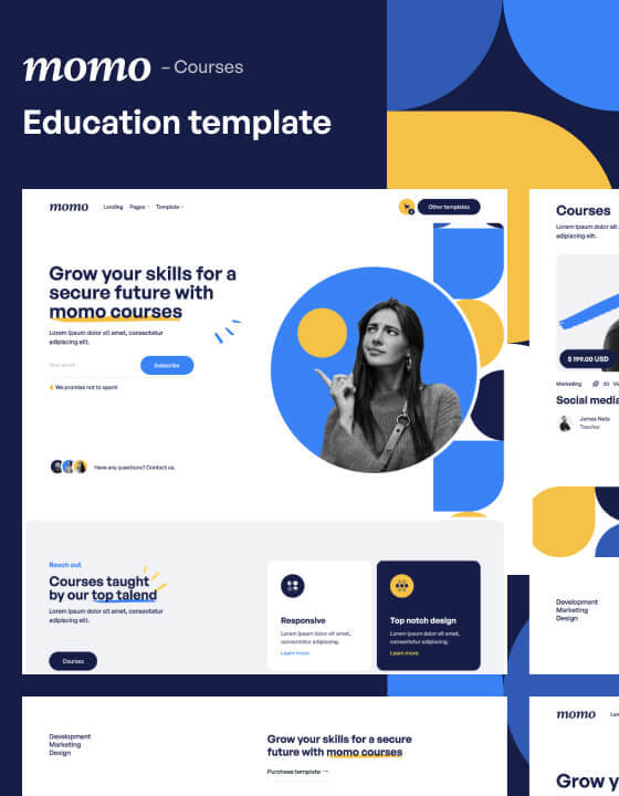 Momo - New School Webflow Template