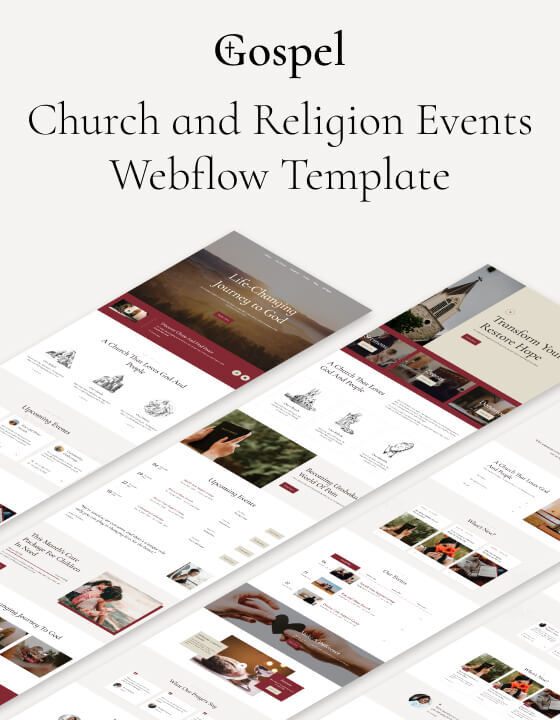 Gospel - New Church Webflow Template