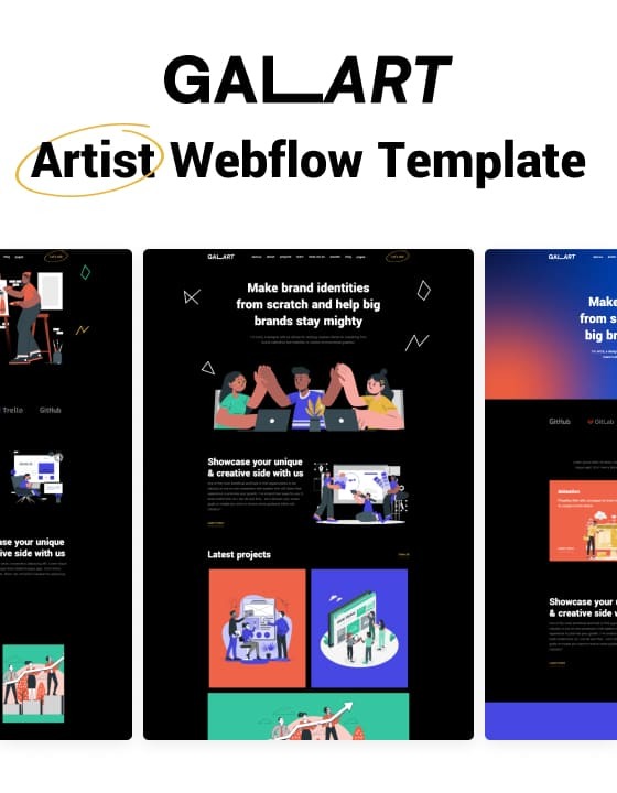 Galart 128 - New Designer Webflow Template