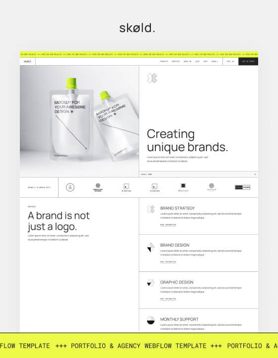 Skøld - New Portfolio Webflow Template