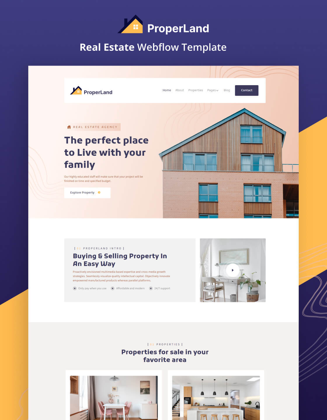 ProperLand - New Real Estate Webflow Template