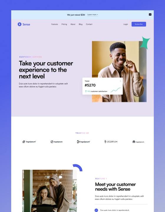 Sense - New Startup Webflow Template