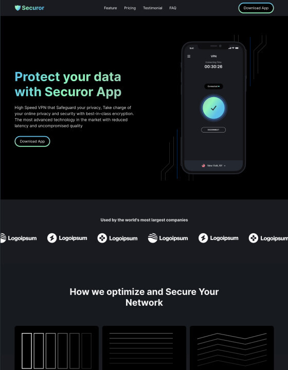 Securor - New App Webflow Template